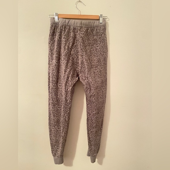 ANTHROPOLOGIE Gray Leopard Print Jogger Pants SATURDAY SUNDAY size Small. - Picture 5 of 9
